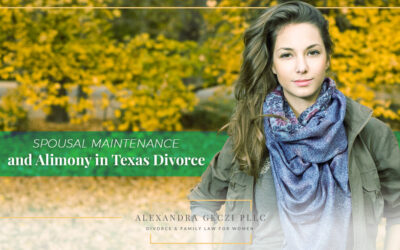 Spousal Maintenance and Alimony in Texas Divorce