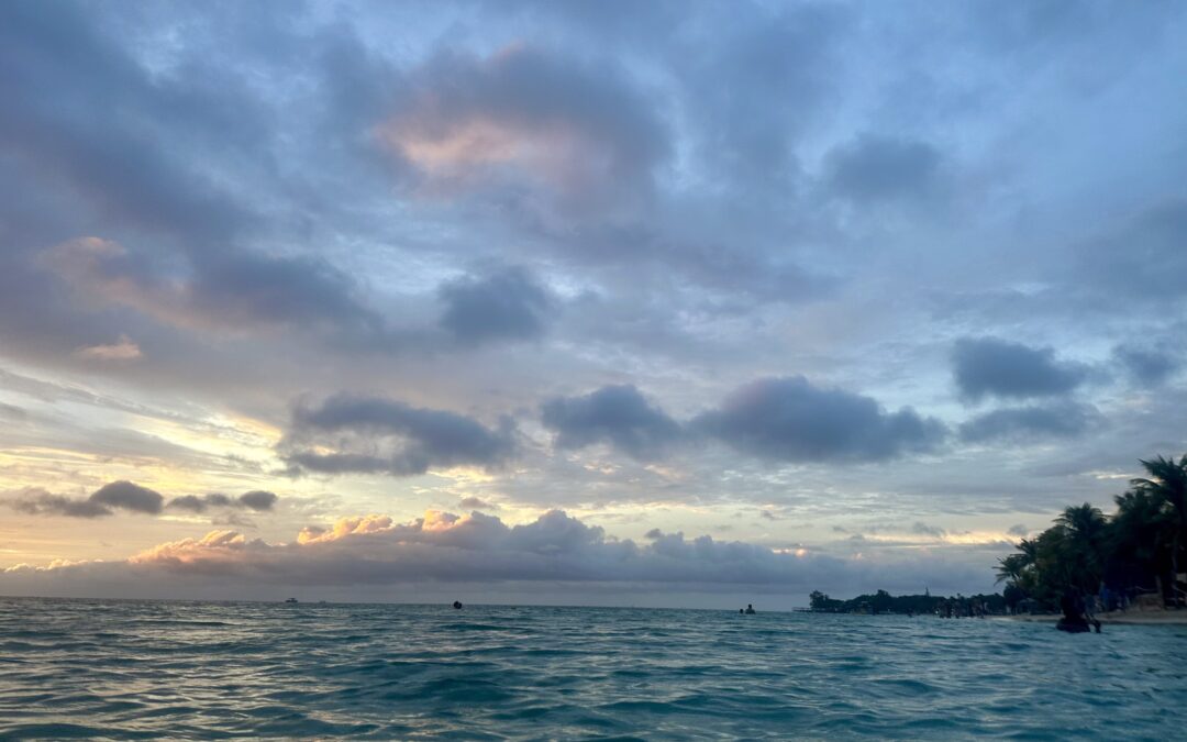 stormy sky over ocean
